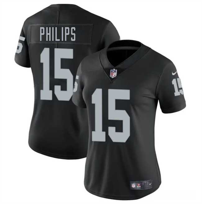 Womens Las Vegas Raiders #15 Kyle Philips Black 2025 Vapor Stitched Jersey Dzhi->las vegas raiders->NFL Jersey